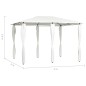 vidaXL Cenador con cubiertas de postes crema 3x4x2,6 m 160 g/m² vidaXL Cenador con cubiertas de postes crema 3x4x2,6 m 160 g/m²