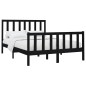 vidaXL Estructura de cama madera maciza de pino negro 150x200 cm vidaXL Estructura de cama madera maciza de pino negro 150x200 cm