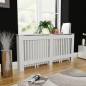 vidaXL Cubierta para radiador MDF blanco 172 cm vidaXL Cubierta para radiador MDF blanco 172 cm