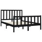 vidaXL Estructura de cama madera maciza de pino negro 150x200 cm vidaXL Estructura de cama madera maciza de pino negro 150x200 cm