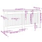 vidaXL Cubierta para radiador MDF blanco 172 cm vidaXL Cubierta para radiador MDF blanco 172 cm