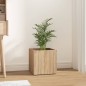 vidaXL Jardinera madera contrachapada color roble Sonoma 40x40x40 cm