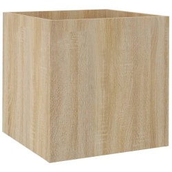 vidaXL Jardinera madera contrachapada color roble Sonoma 40x40x40 cm