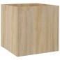 vidaXL Jardinera madera contrachapada color roble Sonoma 40x40x40 cm