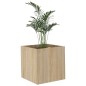 vidaXL Jardinera madera contrachapada color roble Sonoma 40x40x40 cm
