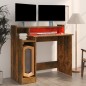 vidaXL Escritorio con LED madera ingeniería roble ahumado 97x45x90 cm vidaXL Escritorio con LED madera ingeniería roble ahumado 97x45x90 cm