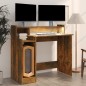 vidaXL Escritorio con LED madera ingeniería roble ahumado 97x45x90 cm vidaXL Escritorio con LED madera ingeniería roble ahumado 97x45x90 cm