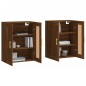 vidaXL Armarios de pared 2 uds madera de ingeniería marrón roble vidaXL Armarios de pared 2 uds madera de ingeniería marrón roble