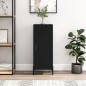 vidaXL Aparador de madera contrachapada negro 34,5x34x90 cm