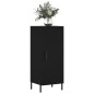 vidaXL Aparador de madera contrachapada negro 34,5x34x90 cm