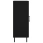 vidaXL Aparador de madera contrachapada negro 34,5x34x90 cm