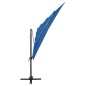 vidaXL Sombrilla de 4 niveles con poste de aluminio azul 250x250 cm vidaXL Sombrilla de 4 niveles con poste de aluminio azul 250x250 cm