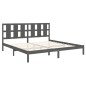 vidaXL Estructura de cama madera maciza gris Super King 180x200 cm