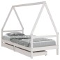 vidaXL Estructura cama niños con cajones madera pino blanco 80x200 cm vidaXL Estructura cama niños con cajones madera pino blanco 80x200 cm
