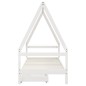 vidaXL Estructura cama niños con cajones madera pino blanco 80x200 cm vidaXL Estructura cama niños con cajones madera pino blanco 80x200 cm