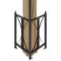 vidaXL Cenador con paredes laterales y techos dobles gris taupe 3x4 m
