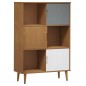 vidaXL Aparador MOLDE madera maciza de pino marrón 90x35x133,5 cm vidaXL Aparador MOLDE madera maciza de pino marrón 90x35x133,5 cm