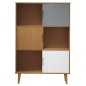 vidaXL Aparador MOLDE madera maciza de pino marrón 90x35x133,5 cm vidaXL Aparador MOLDE madera maciza de pino marrón 90x35x133,5 cm