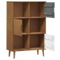 vidaXL Aparador MOLDE madera maciza de pino marrón 90x35x133,5 cm vidaXL Aparador MOLDE madera maciza de pino marrón 90x35x133,5 cm