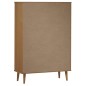 vidaXL Aparador MOLDE madera maciza de pino marrón 90x35x133,5 cm vidaXL Aparador MOLDE madera maciza de pino marrón 90x35x133,5 cm