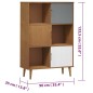 vidaXL Aparador MOLDE madera maciza de pino marrón 90x35x133,5 cm vidaXL Aparador MOLDE madera maciza de pino marrón 90x35x133,5 cm