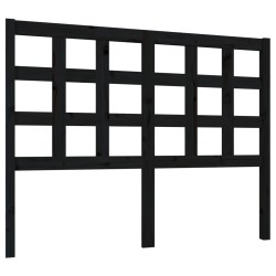 vidaXL Cabecero de cama madera maciza de pino negro 125,5x4x100 cm