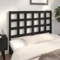 vidaXL Cabecero de cama madera maciza de pino negro 125,5x4x100 cm vidaXL Cabecero de cama madera maciza de pino negro 125,5x4x100 cm