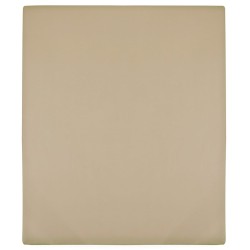 vidaXL Sábana bajera jersey algodón gris taupe 90x200 cm