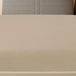 vidaXL Sábana bajera jersey algodón gris taupe 90x200 cm