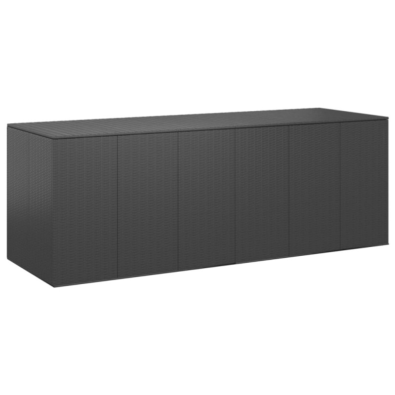 vidaXL Baúl para cojines de jardín ratán PE negro 291x100,5x104 cm vidaXL Baúl para cojines de jardín ratán PE negro 291x100,5x104 cm
