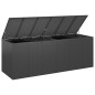 vidaXL Baúl para cojines de jardín ratán PE negro 291x100,5x104 cm vidaXL Baúl para cojines de jardín ratán PE negro 291x100,5x104 cm