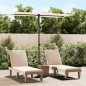 vidaXL Sombrilla de jardín con palo de aluminio blanco arena 180x110cm 