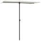 vidaXL Sombrilla de jardín con palo de aluminio blanco arena 180x110cm 