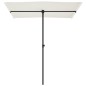 vidaXL Sombrilla de jardín con palo de aluminio blanco arena 180x110cm 