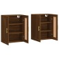 vidaXL Armarios de pared 2 uds madera de ingeniería marrón roble vidaXL Armarios de pared 2 uds madera de ingeniería marrón roble