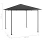 vidaXL Cenador gris antracita 3x3x2,7 m 180 g/m² vidaXL Cenador gris antracita 3x3x2,7 m 180 g/m²