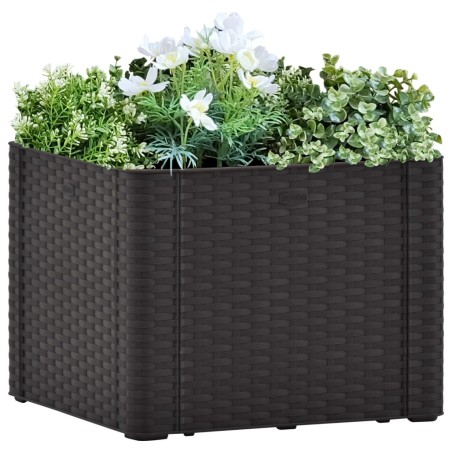 vidaXL Arriate con sistema de riego automático antracita 43x43x33 cm