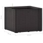 vidaXL Arriate con sistema de riego automático antracita 43x43x33 cm vidaXL Arriate con sistema de riego automático antracita 43x43x33 cm