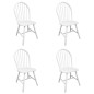 vidaXL Sillas de comedor 4 unidades madera maciza de caucho blanco vidaXL Sillas de comedor 4 unidades madera maciza de caucho blanco
