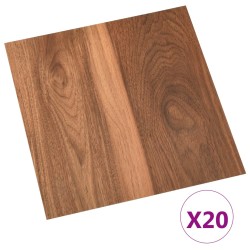 vidaXL Tarimas de suelo autoadhesivas 20 unidades PVC 1,86 m² marrón