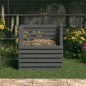 vidaXL Compostador de madera maciza de pino gris 80x80x78 cm vidaXL Compostador de madera maciza de pino gris 80x80x78 cm