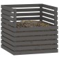 vidaXL Compostador de madera maciza de pino gris 80x80x78 cm vidaXL Compostador de madera maciza de pino gris 80x80x78 cm