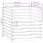 vidaXL Compostador de madera maciza de pino gris 80x80x78 cm vidaXL Compostador de madera maciza de pino gris 80x80x78 cm