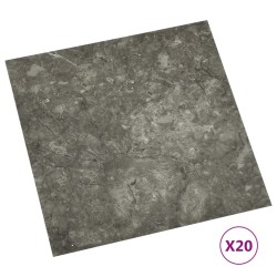 vidaXL Tarimas autoadhesivas 20 piezas PVC 1,86 m² gris