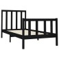 vidaXL Estructura de cama madera maciza de pino negro 100x200 cm