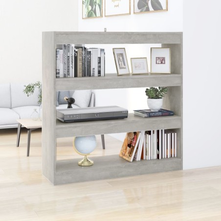vidaXL Estantería/divisor de espacios gris hormigón 100x30x103 cm