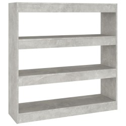 vidaXL Estantería/divisor de espacios gris hormigón 100x30x103 cm