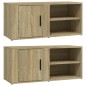 vidaXL Mueble TV 2 uds madera contrachapada roble Sonoma 80x31,5x36 cm vidaXL Mueble TV 2 uds madera contrachapada roble Sonoma 80x31,5x36 cm