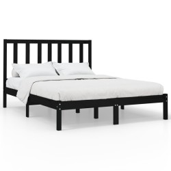 vidaXL Estructura de cama madera maciza de pino negro 120x200 cm