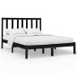 vidaXL Estructura de cama madera maciza de pino negro 120x200 cm vidaXL Estructura de cama madera maciza de pino negro 120x200 cm